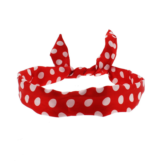 Satin Polka Dot Wire Headband