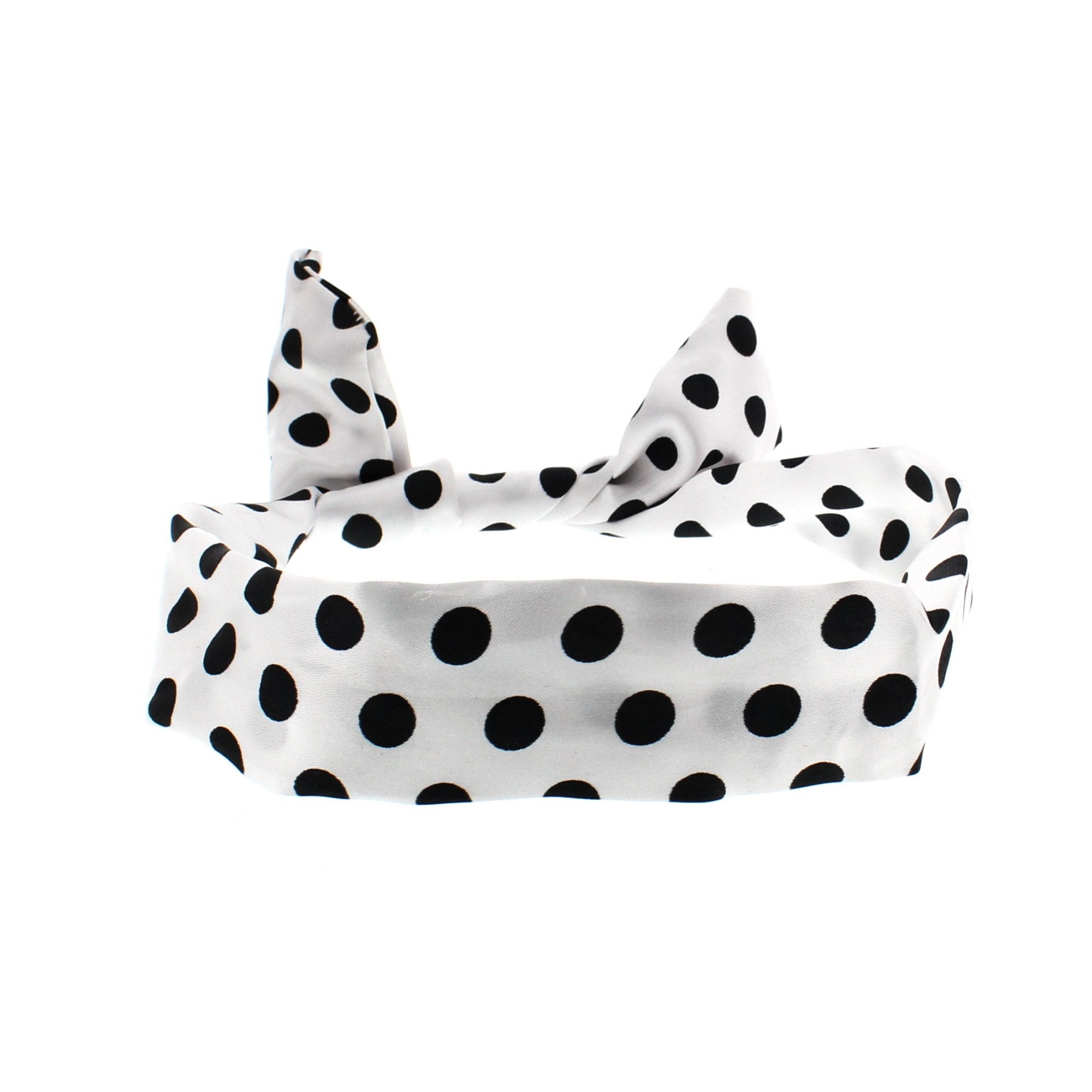Satin Polka Dot Wire Headband