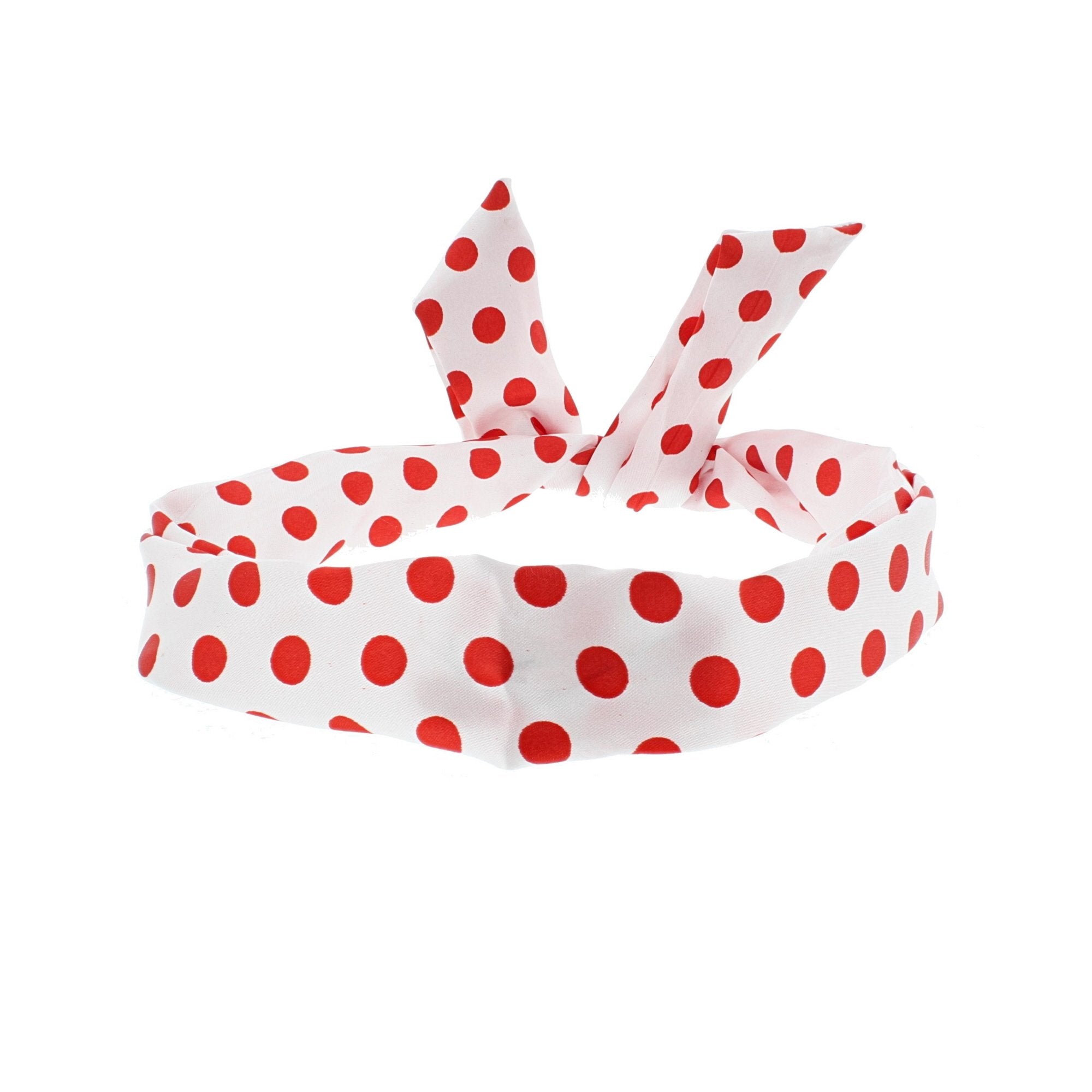 Satin Polka Dot Wire Headband