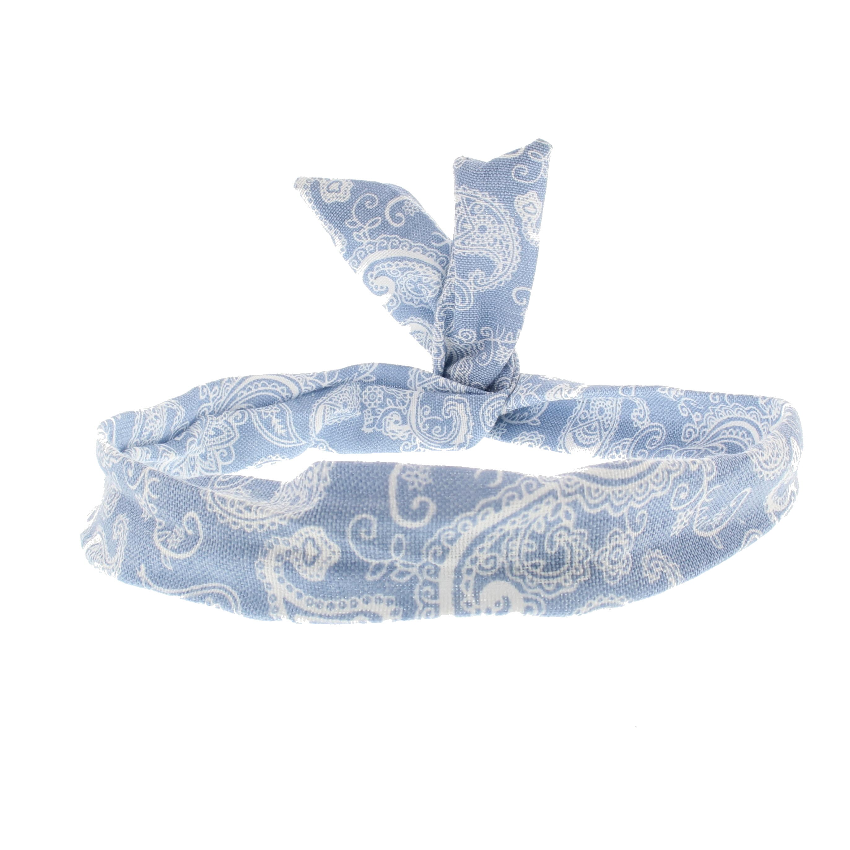 Paisley Print Denim Wire Headband