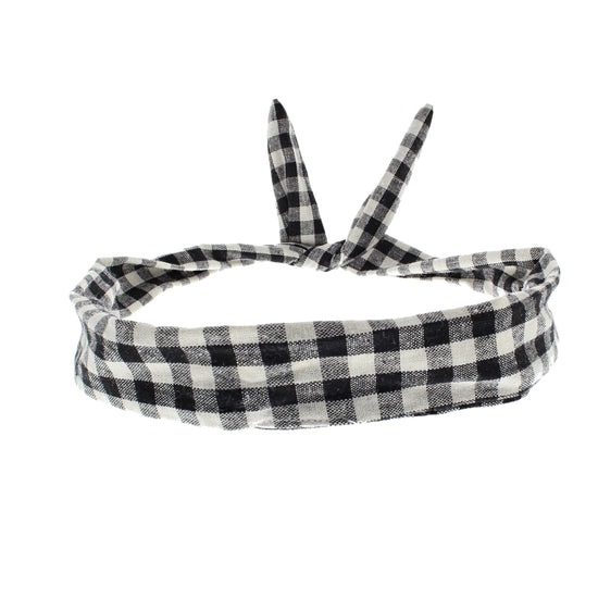 Checkered/ Gingham Print Wire Headband