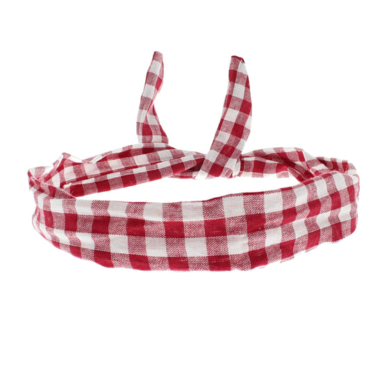 Checkered/ Gingham Print Wire Headband