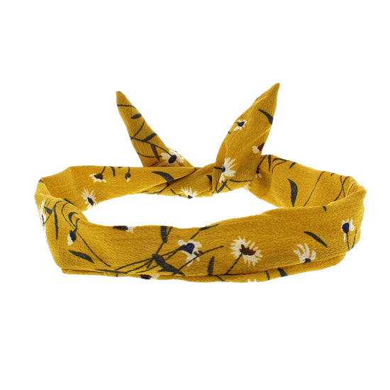 Sunflower Print Wire Headband