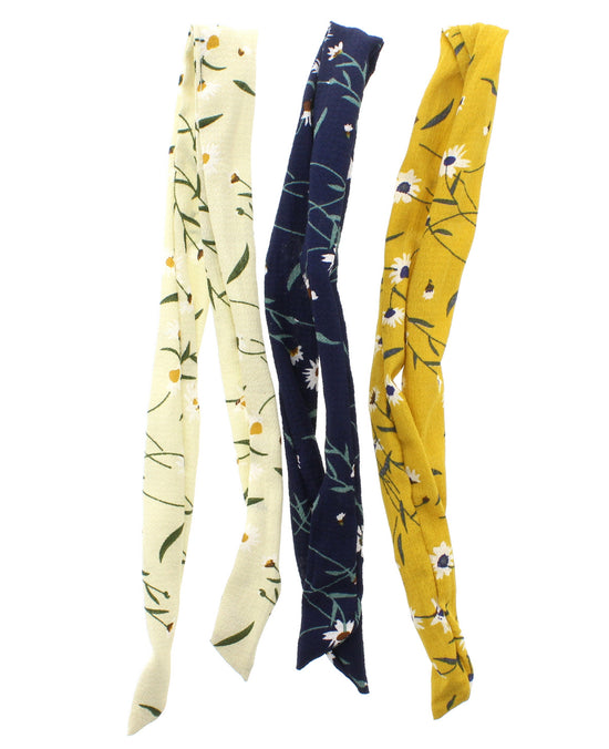 Sunflower Print Wire Headband