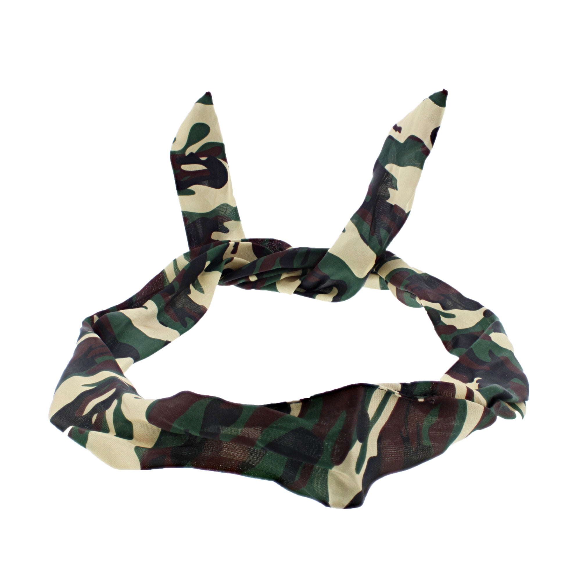 Chiffon Camouflage Print Wire Headband