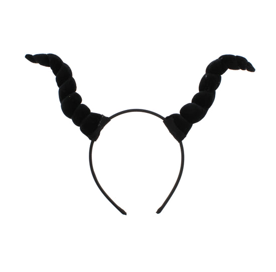 Reshapable Black Devil Horns Headband