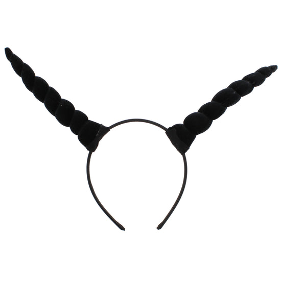 Reshapable Black Devil Horns Headband