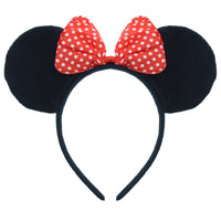 Mouse Ears with Red/ White Polka Dot Bow on Aliceband