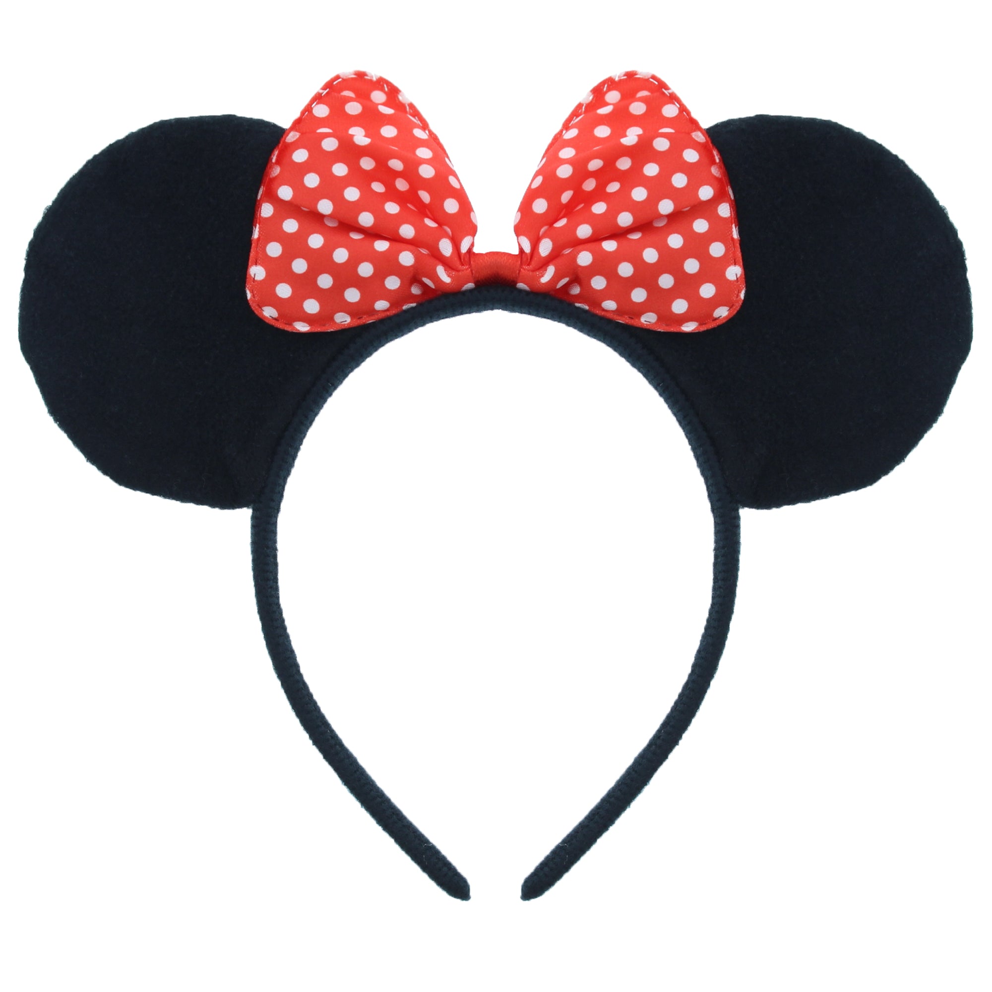 Mouse Ears with Red/ White Polka Dot Bow on Aliceband