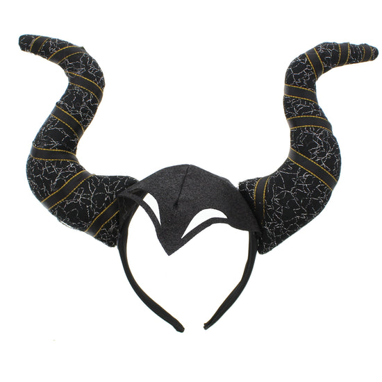 Witch Headband with Glitter & Ribbon Horns
