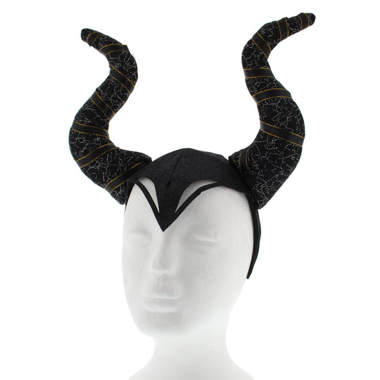 Witch Headband with Glitter & Ribbon Horns