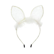 Lace Cat Ears Headband with Fur