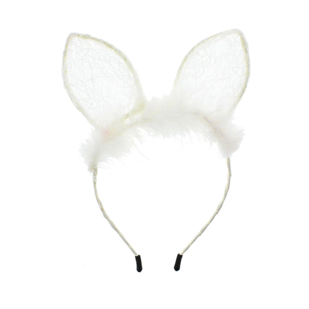 Lace Cat Ears Headband with Fur