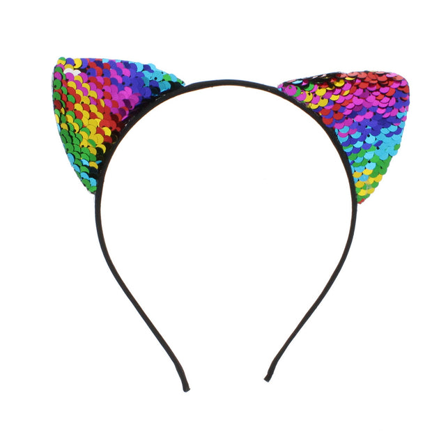 Sequin Cat Ears Headband