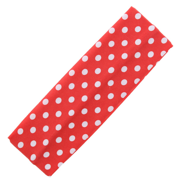 Red Medium Polka Dot Headband