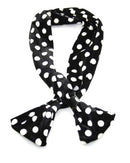 Polka Dot Wide Velvet Wire Headband with Flared Ends