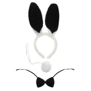 3 Piece Bunny Set includes Aliceband, Elastic Bow and Tail