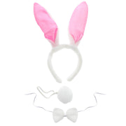 3 Piece Bunny Set includes Aliceband, Elastic Bow and Tail