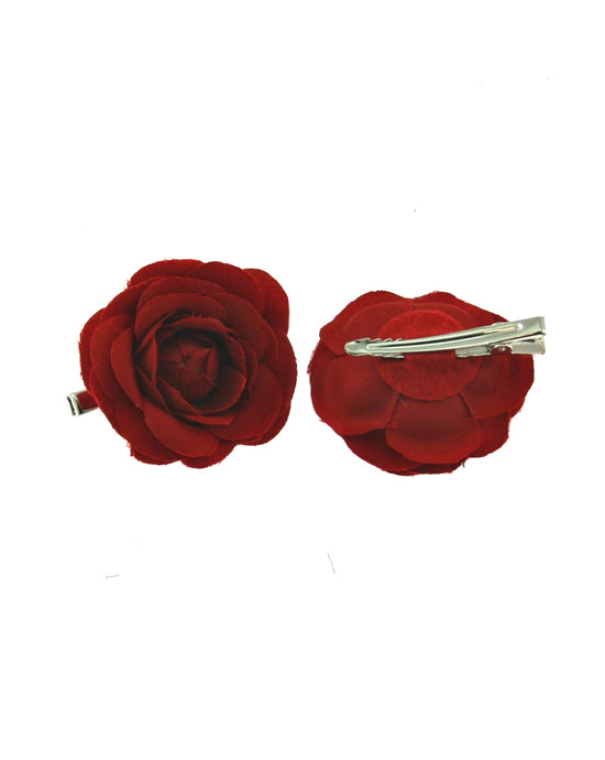 Pair of Rose Flowers on Concord Hair Clip