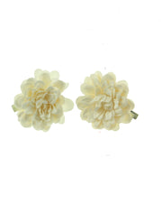 Pair of Flowers on Concord Clip approx 5cm Diameter