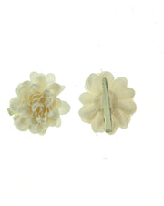 Pair of Flowers on Concord Clip approx 5cm Diameter