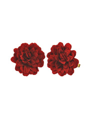 Pair of Flowers on Concord Clip approx 5cm Diameter