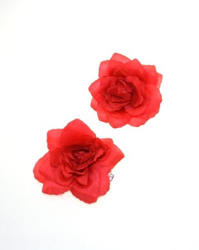 Pair of Mini Flowers Rose | Versatile Hair Clip, Brooch Pin & Headband