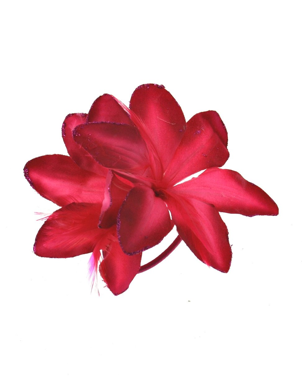 Glitter Lilly Flowers on Elastic Hair Bands