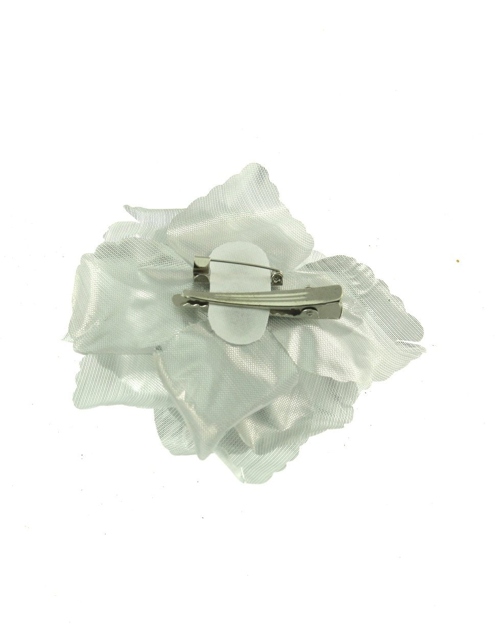 Rose Flower | 2-in-1 Versatile Hair Accessory Clip and Brooch Pin (Gold & Silver)