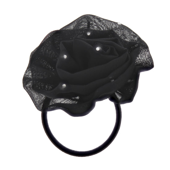 Chiffon Flower Hair Elastic with Stones