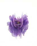Double-Sided Rose with Feathers & Glitter Hair Clamp