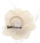 Rose with Glitter & Feather on Elastic & Hair Clip