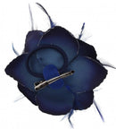 Rose with Glitter & Feather on Elastic & Hair Clip