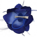 Rose with Glitter & Feather on Elastic & Hair Clip