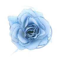 Glitter Rose with Feathers on Concord Clip