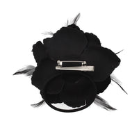 Glitter Rose with Feathers on Concord Clip