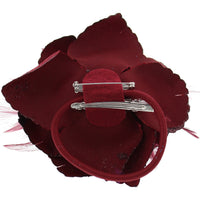 Glitter Rose with Feathers on Concord Clip