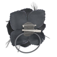 Glitter Rose with Feathers on Concord Clip