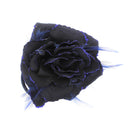 Glitter Rose with Feathers on Concord Clip