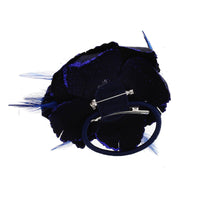 Glitter Rose with Feathers on Concord Clip
