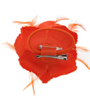 Glitter Rose with Feathers on Concord Clip