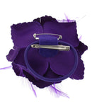 Glitter Rose with Feathers on Concord Clip