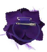 Glitter Rose with Feathers on Concord Clip