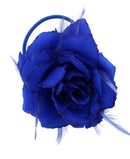 Glitter Rose with Feathers on Concord Clip