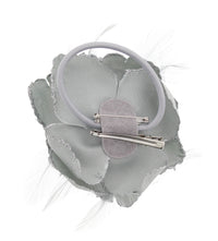 Glitter Rose with Feathers on Concord Clip