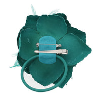 Glitter Rose with Feathers on Concord Clip