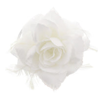 Glitter Rose with Feathers on Concord Clip