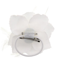 Glitter Rose with Feathers on Concord Clip