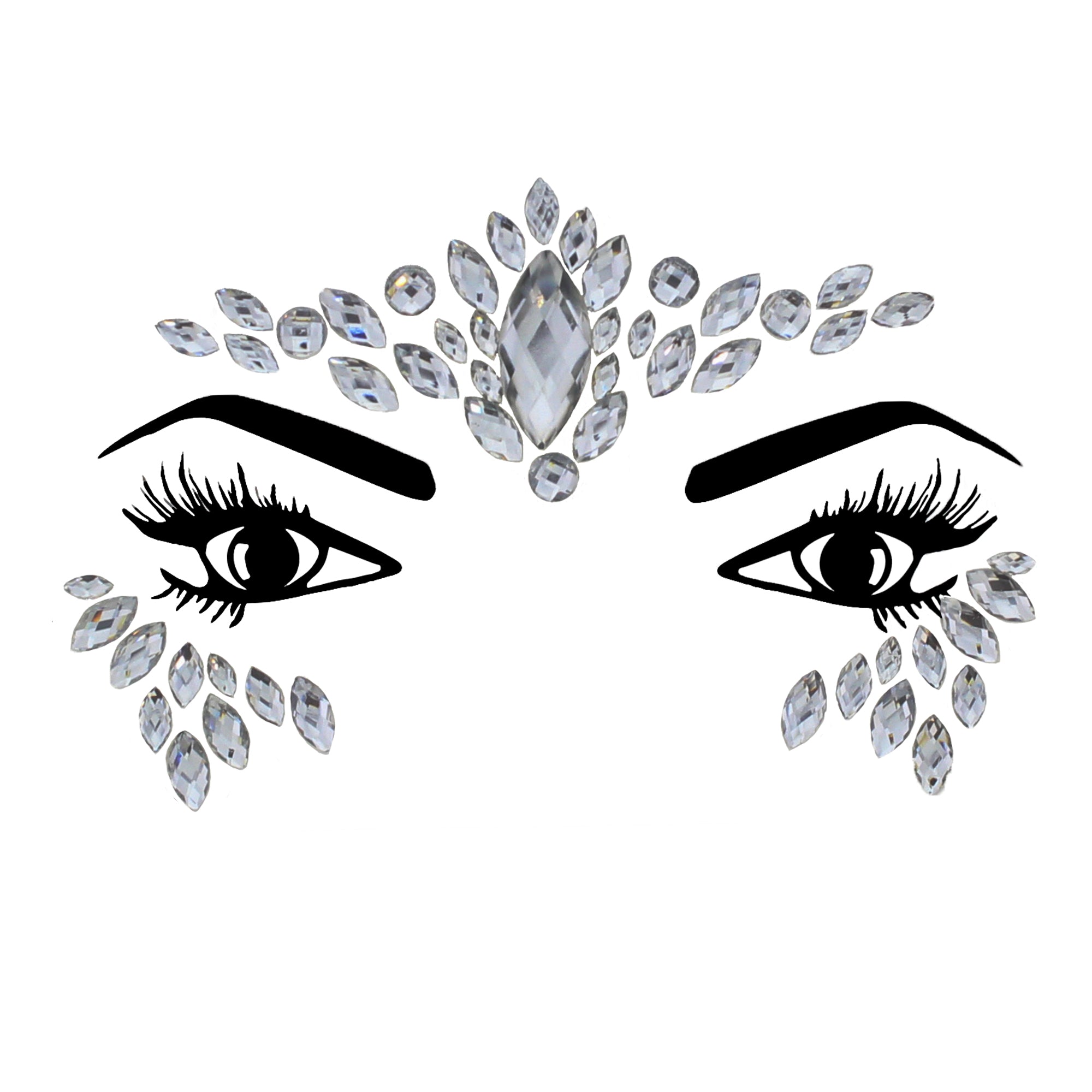 Crystal Stone Face Gems / Jewels - Style B