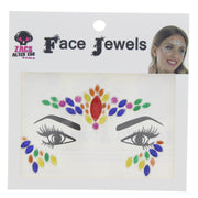 Rainbow Glitter Crystal Stone Face Gems / Jewels